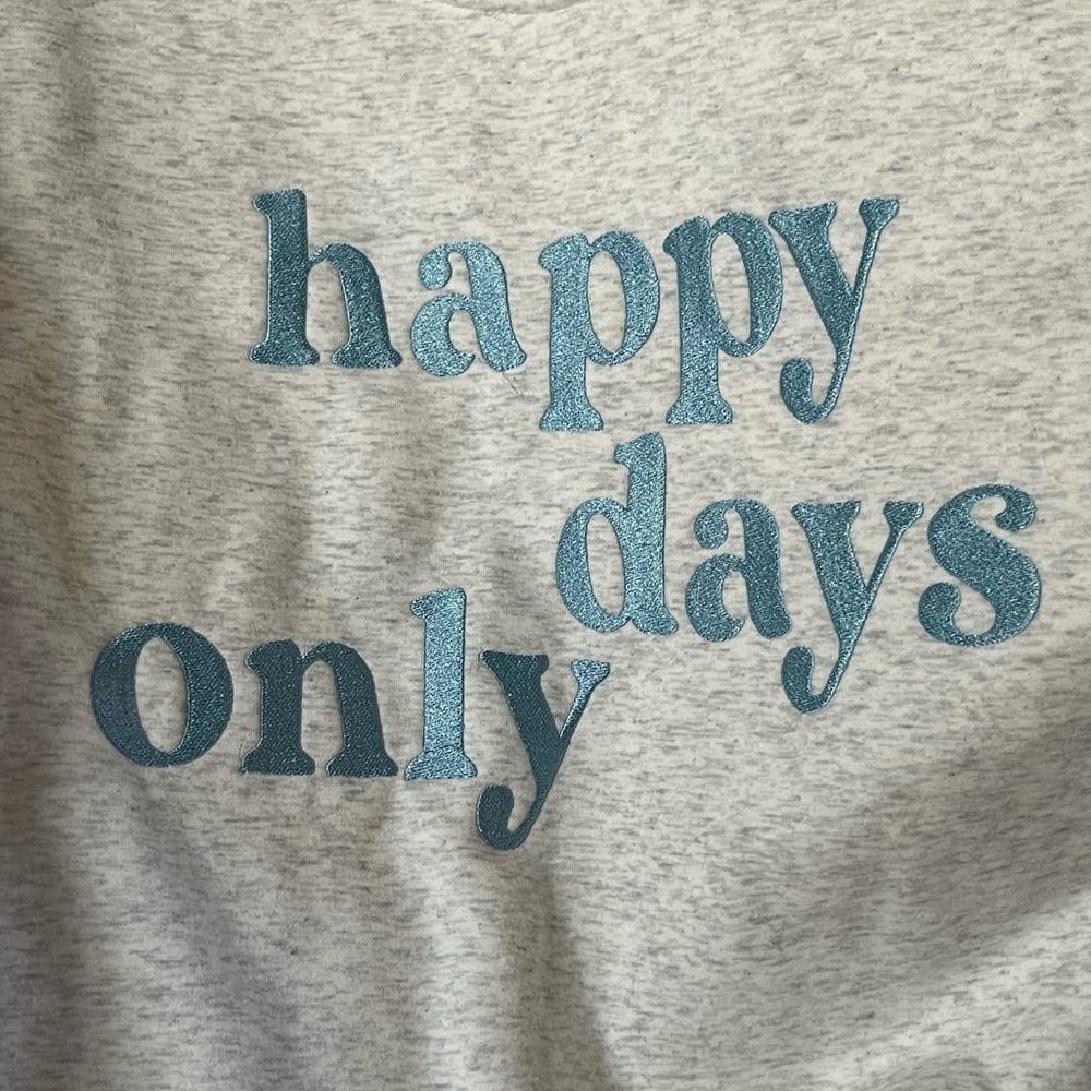 Altar'd State Happy Days Only Blue Embroidered Sweatshirt - Picture 4 of 7